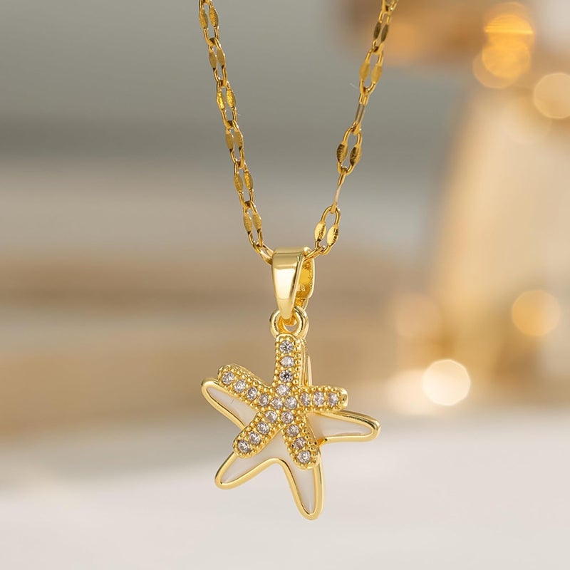 MONOZO pendant necklace chain for women girls Love anti tarnish stainless steel 18k gold plated stylish Neck Chain | Modern Design | Birthday Anniversary gift Valentine Accessories - Image 2