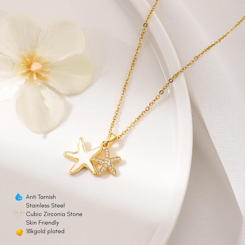 MONOZO pendant necklace chain for women girls Love anti tarnish stainless steel 18k gold plated stylish Neck Chain | Modern Design | Birthday Anniversary gift Valentine Accessories - Image 4