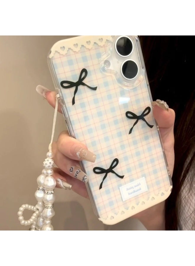 NIBEMINENT Plaid Bow Protective TPU Case Cover For IPhone 16 Pro - Image 2