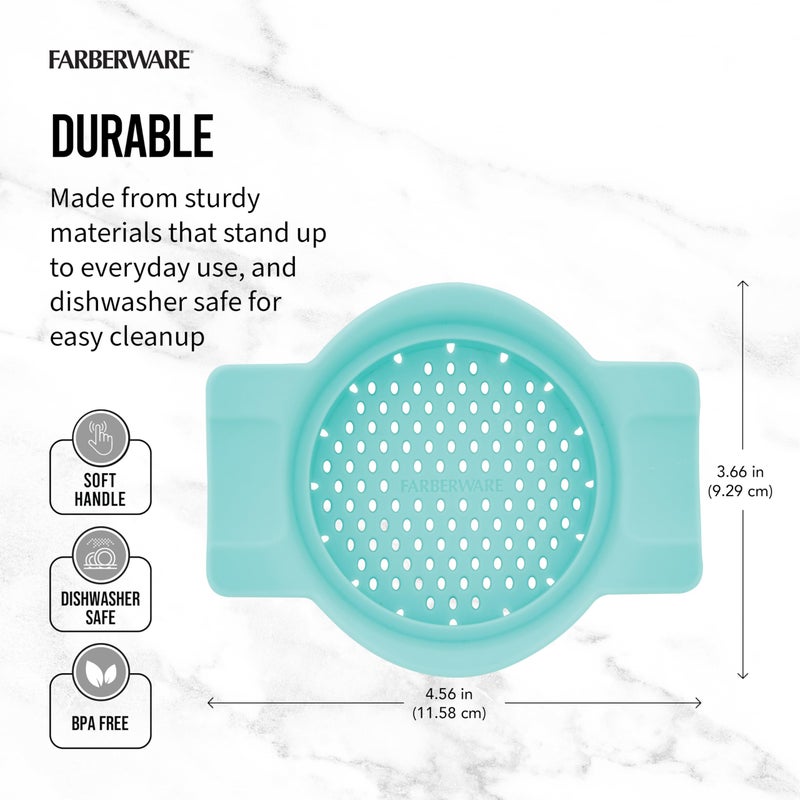 Farberware Can Colander Strainer, For Quick and Easy Straining of Pasta, Fruits, Vegetables, Juices, Tuna and More, Fits Most Standard Cans, Dishwasher Safe, Aqua Sky - Image 2