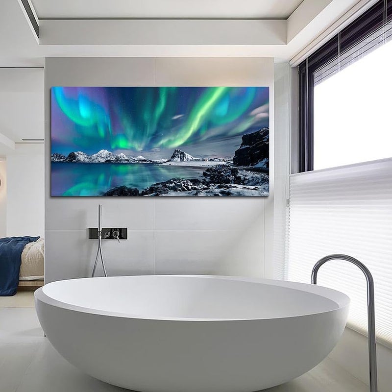 Lapremoly Blue Aurora Scenery Canvas Wall Art - Image 5