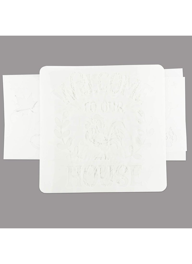 BETITETO Family Theme Plastic Stencils Template Reusable for Art Projects Drawing DIY Painting on Wood Wall Scrapbooking - You are My Sunshine - Set of 8  - Image 5