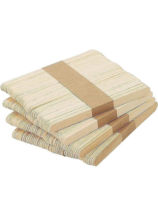 مارك أعواد المصاصة 4.5 بوصة أعواد حرفية خشبية لآيس كريم مصاصة شمع راتينج تحريك لوازم فنية للأطفال 50 قطعة - Image 1