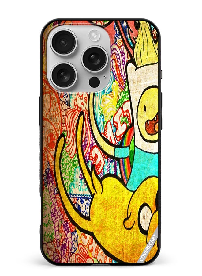 Protective Case Cover For Apple iPhone 16 Pro Dog And Boy Design Multicolour