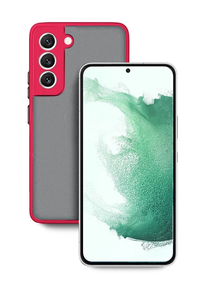 Wtech Silicone Matte Translucent Back Case Cover For Samsung Galaxy S22 5G Plus Red - Image 1