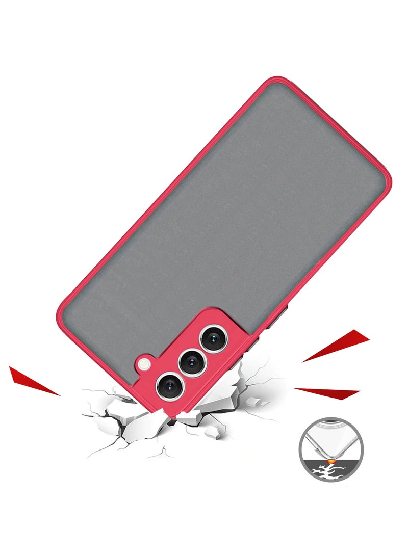 Wtech Silicone Matte Translucent Back Case Cover For Samsung Galaxy S22 5G Plus Red - Image 5
