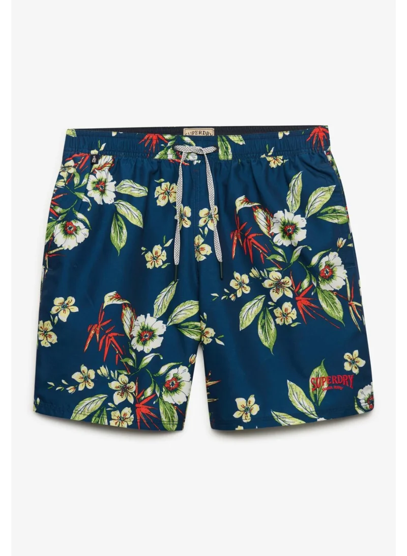 Superdry Hawaiian Print 16-inch Swim Shorts