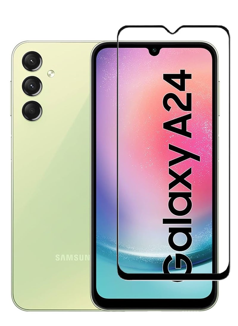 AINA Tempered Glass Screen Protector 5D Designed For Samsung Galaxy A24 4G Full Glue Edge to Edge Full Screen Coverage And Bubble Free - Image 1
