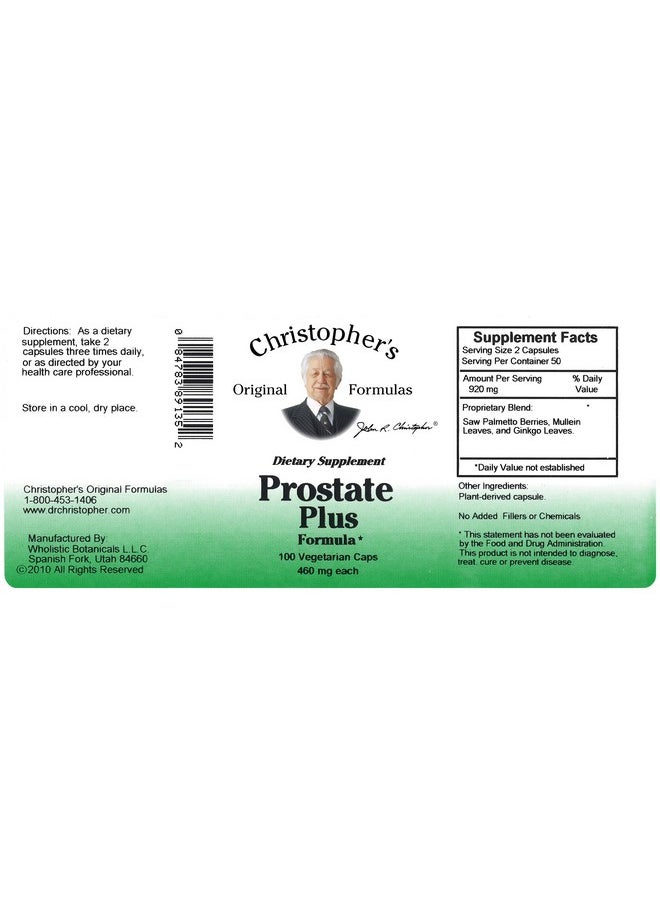 Christopher's Original Formulas Christopher's Original Formulas Prostate Plus Formula, 100 Count  - Image 2