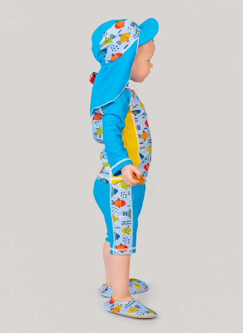 COEGA SUNWEAR COEGA Boys Baby Two Piece Suit - Green Bubble Fish