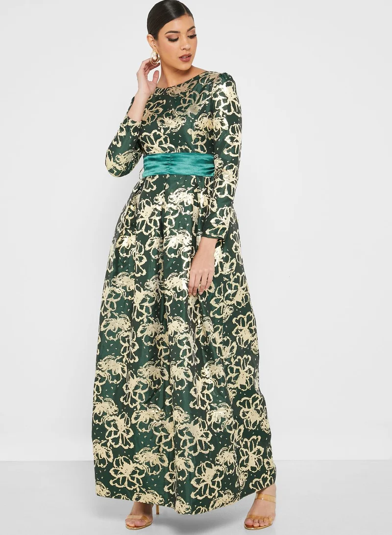 hybella Floral Jacquard Dress