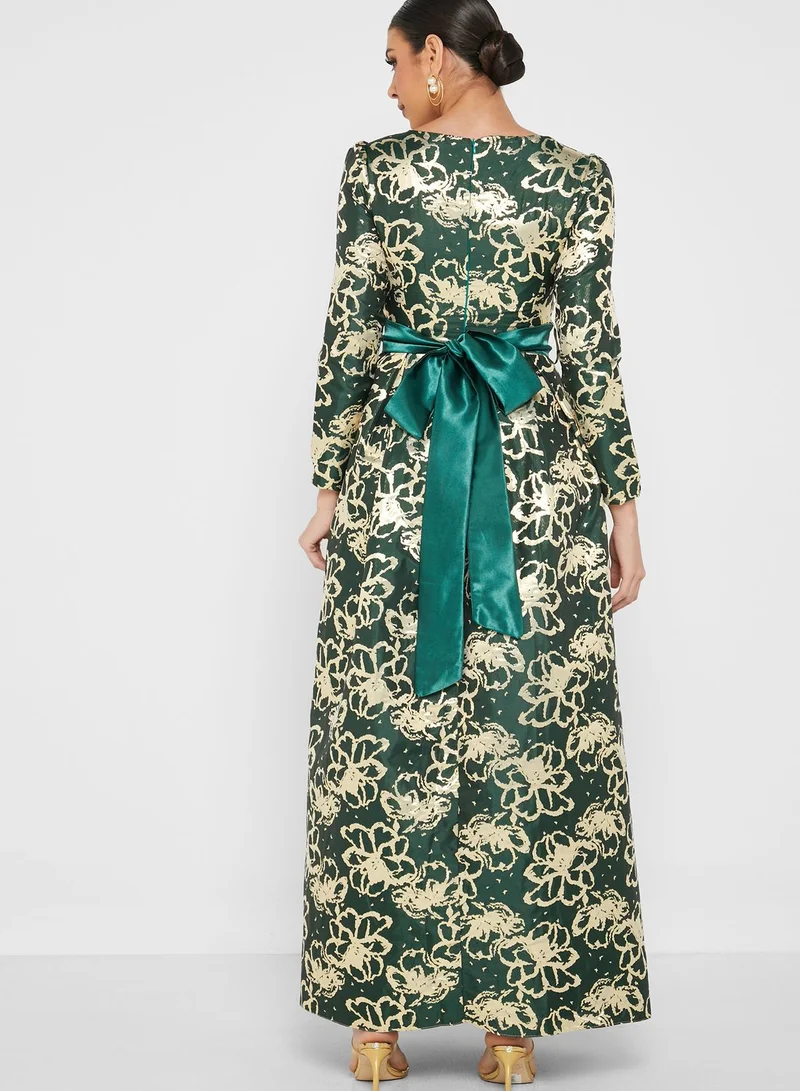hybella Floral Jacquard Dress