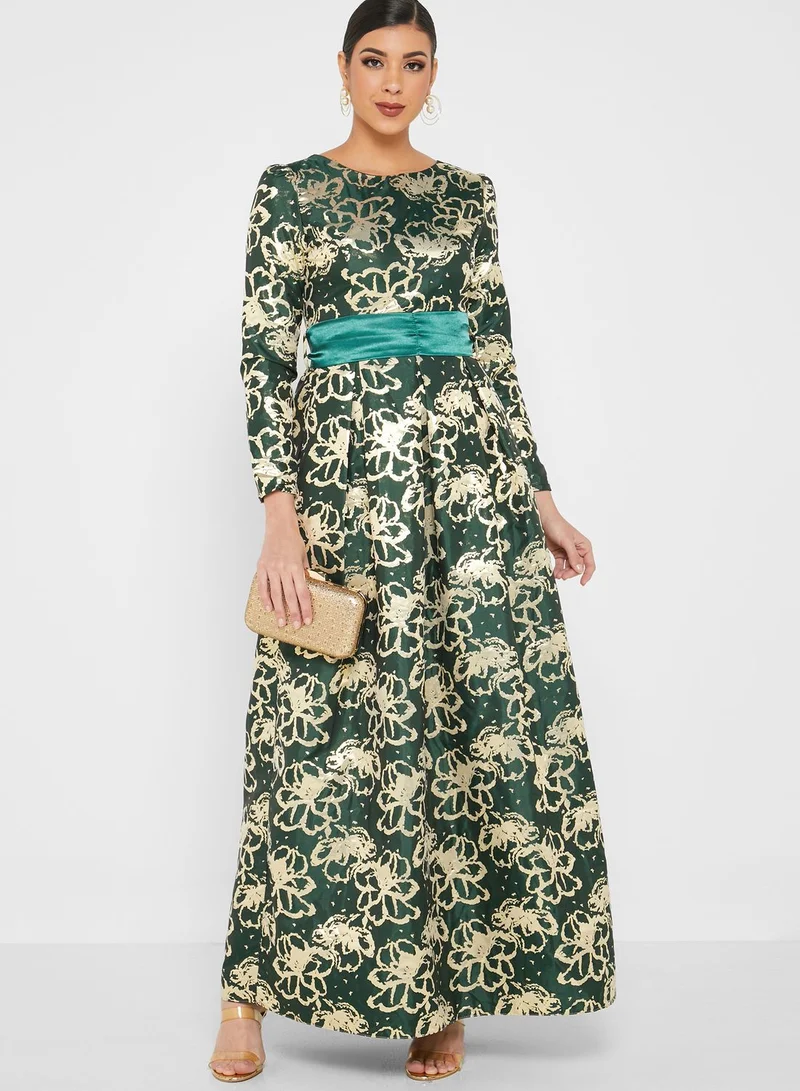 hybella Floral Jacquard Dress