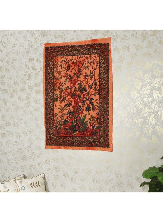 Craft Trade تجسيد شجرة الحياة - تزيين حائط بتصميم فني مدهش - ديكور منزلي لغرفة المعيشة وغرفة النوم - برتقالي - 30x40 بوصة - Image 3