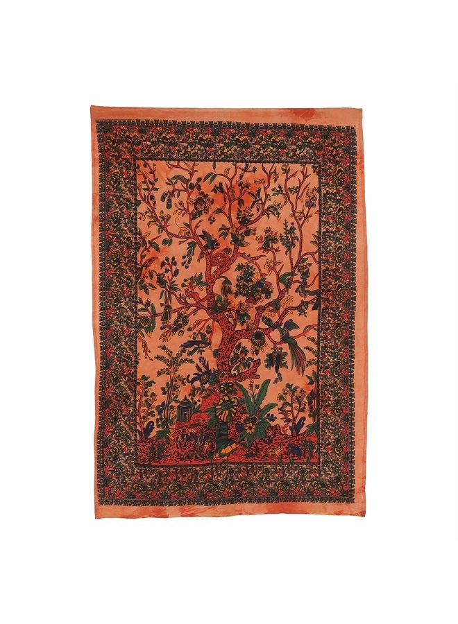 Craft Trade تجسيد شجرة الحياة - تزيين حائط بتصميم فني مدهش - ديكور منزلي لغرفة المعيشة وغرفة النوم - برتقالي - 30x40 بوصة - Image 4