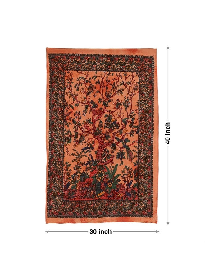 Craft Trade تجسيد شجرة الحياة - تزيين حائط بتصميم فني مدهش - ديكور منزلي لغرفة المعيشة وغرفة النوم - برتقالي - 30x40 بوصة - Image 5