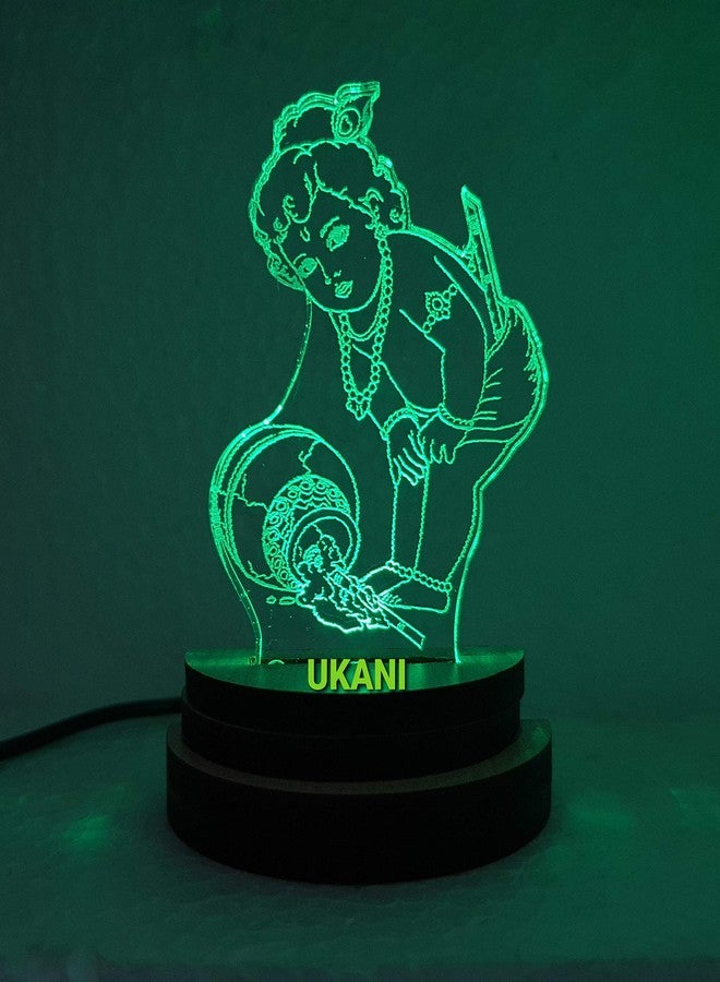 UKANI 3D USB Bal Krishna Night Lamp for Car/Office/Desktop/Gift/Table Top 7 Color Change Light Size 3 Inch - Image 4