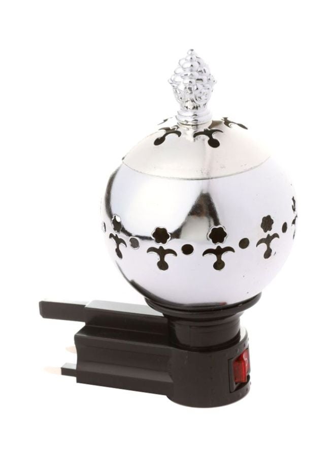 Vintage Style Electric Incense Burner Silver/Black