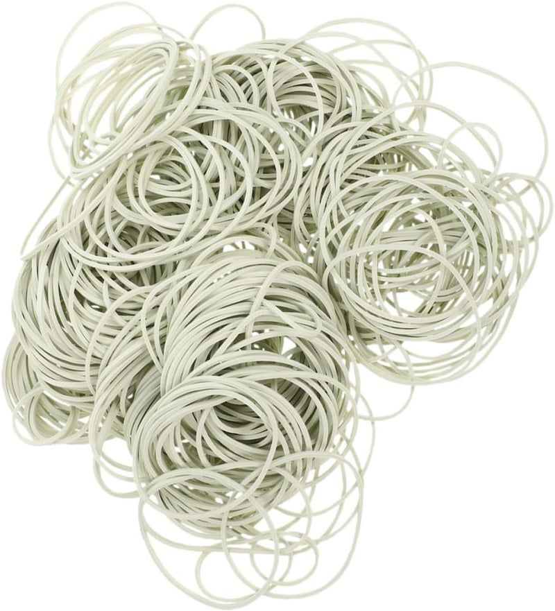 BESTonZON White Rubber Bands 500g Bulk 4cm Diameter Strong Elastic Binding Bands for Office School and Home Use Thick Non-slip for Document Organization and Crafts - Image 1