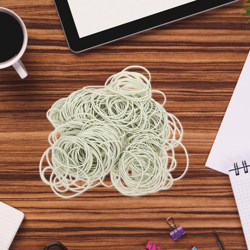 BESTonZON White Rubber Bands 500g Bulk 4cm Diameter Strong Elastic Binding Bands for Office School and Home Use Thick Non-slip for Document Organization and Crafts - Image 5