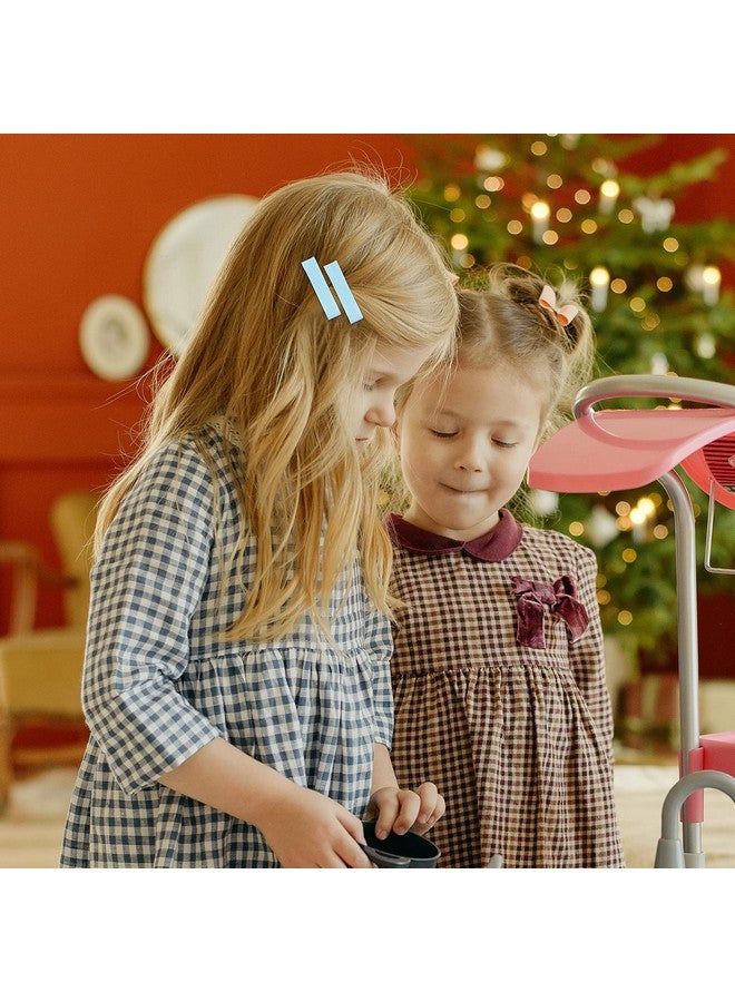 Cinaci 60 Pack/30 Pairs 5 Cm 2 Inch Solid Plain Grosgrain Ribbon Cloth Fabric Covered Fully Lined Diy Metal Alligator Hair Clips Duckbill Barrettes Accessories For Baby Girls Toddlers Kids Teens - Image 4