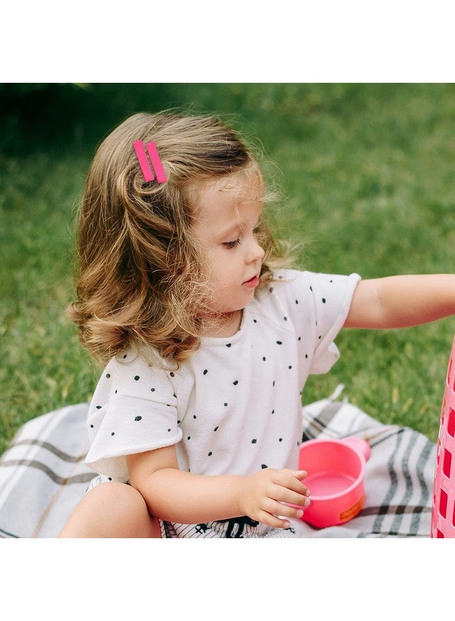 Cinaci 60 Pack/30 Pairs 5 Cm 2 Inch Solid Plain Grosgrain Ribbon Cloth Fabric Covered Fully Lined Diy Metal Alligator Hair Clips Duckbill Barrettes Accessories For Baby Girls Toddlers Kids Teens - Image 3