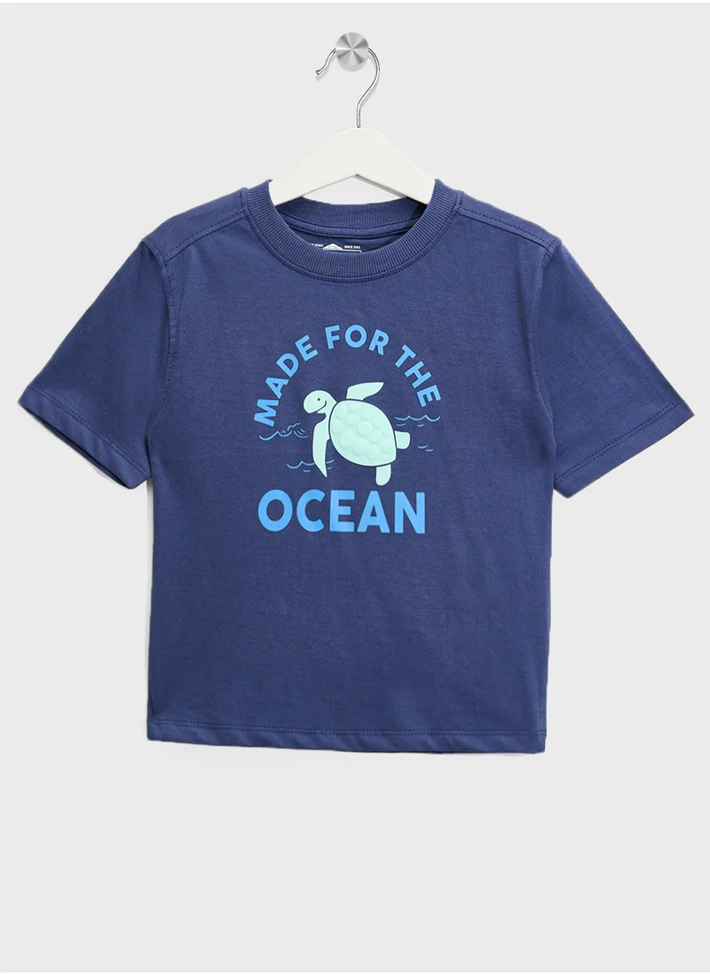 ريبلز مع نمشي Boys Drop Shoulder T-shirt