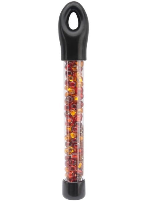 Ruby-Glass Bead Tubes, Acrylic, Multicolour, 14.6x1.9x1.52 cm
