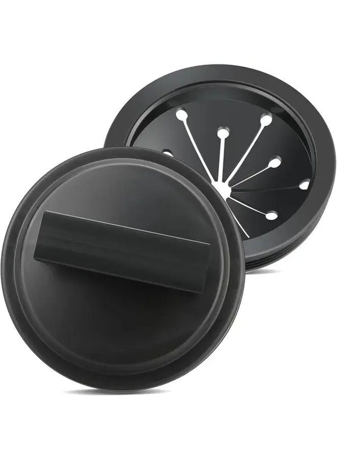 Black Garbage Disposal Splash Guard And Cover Heavy Duty Rubber Drain For 3 Inch Sink - Image 2