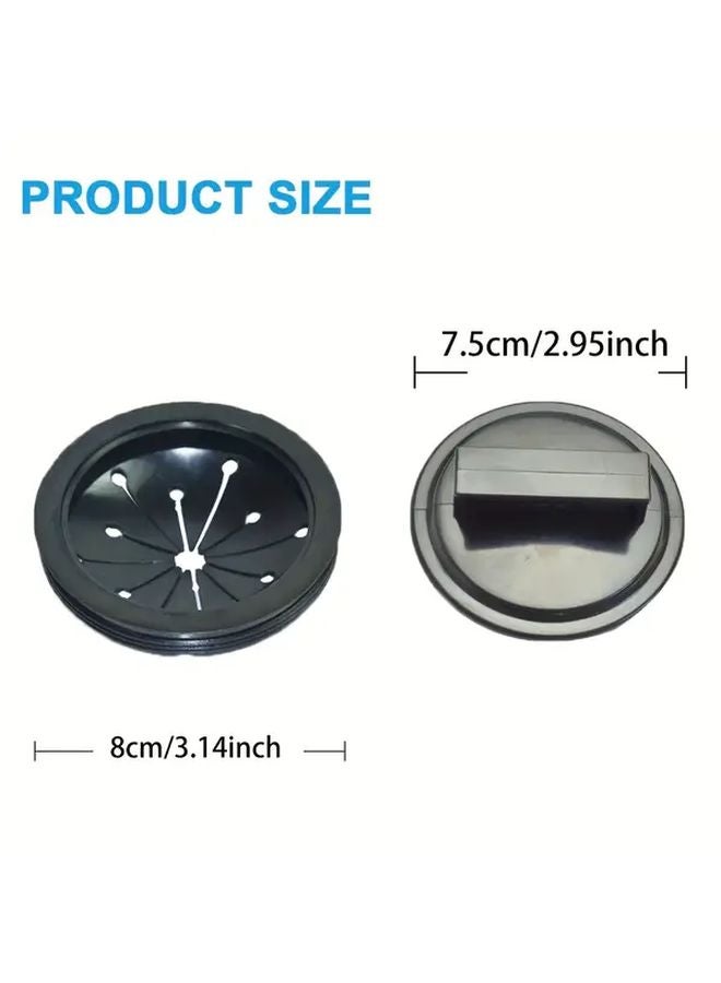 Black Garbage Disposal Splash Guard And Cover Heavy Duty Rubber Drain For 3 Inch Sink - Image 4