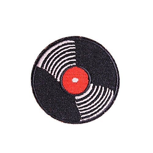 U-Sky Sew or Iron on Embroidered Patches | Vinyl Record & Headphones Music Theme Design | Retro Musical Lovers Enthusiasts DJs | Jackets Backpacks Jeans Vest | 3"x2.9" 3 Different Designs 3PCs Pack - Image 4