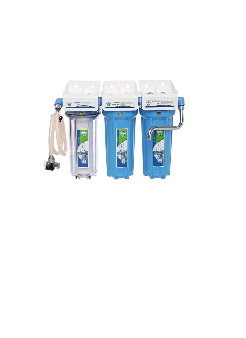 NATIONAL GREEN - National Green Triple Water Purification System, Blue NTWPS-10R-SAN-WM-BH - Image 1