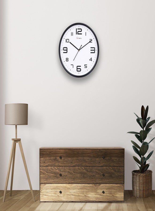 De'rons De’rons 12 Inches Step Movement Quartz Round Poster Design Plastic Wall Clock for Home Kitchen Bedroom Hall Living Room Office (DC-125BFF-White) - Image 3