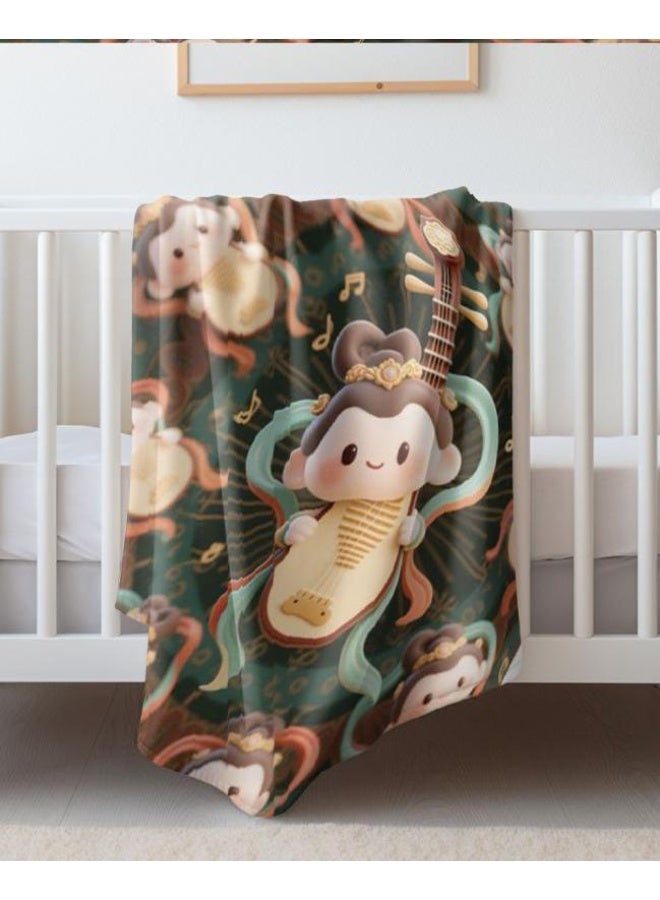 general Baby and children's cartoon flannel thin blanket (warm and comfortable, suitable for sleep, game use) 70cm*100cm - Image 1