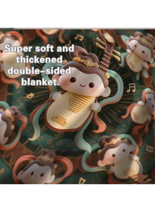 general Baby and children's cartoon flannel thin blanket (warm and comfortable, suitable for sleep, game use) 70cm*100cm - Image 4