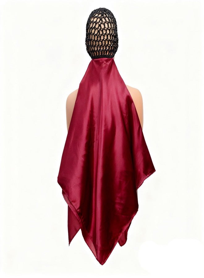 ROSEBONY Wrap Cap Hair Net with Scarf, Heatless Silk Press Hair Care, Shower Cap (color-9) - Image 1
