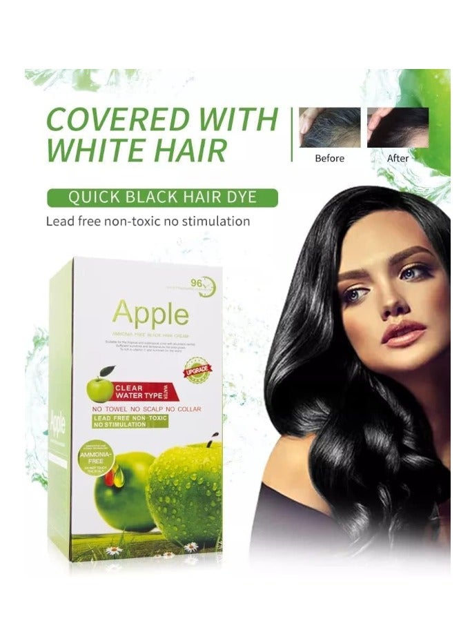 Apple Ammonia-Free Black Hair Cream, No-Toxic, No Stimulation, Natural Black Hair Color cream - 500ml - Image 2