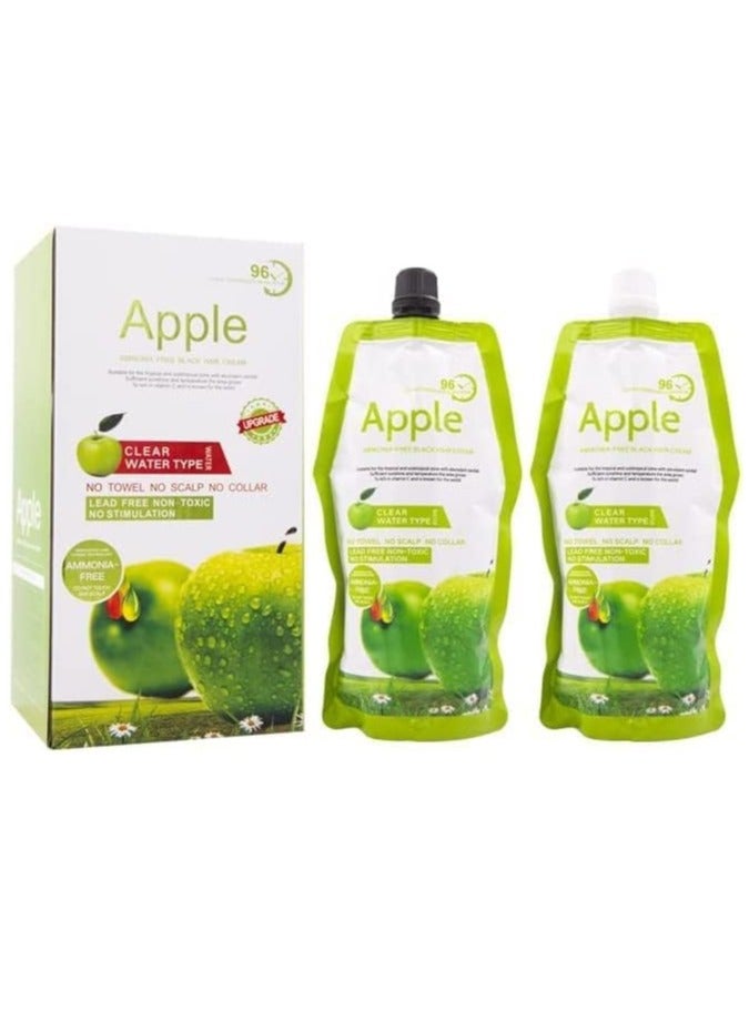 Apple Ammonia-Free Black Hair Cream, No-Toxic, No Stimulation, Natural Black Hair Color cream - 500ml - Image 3
