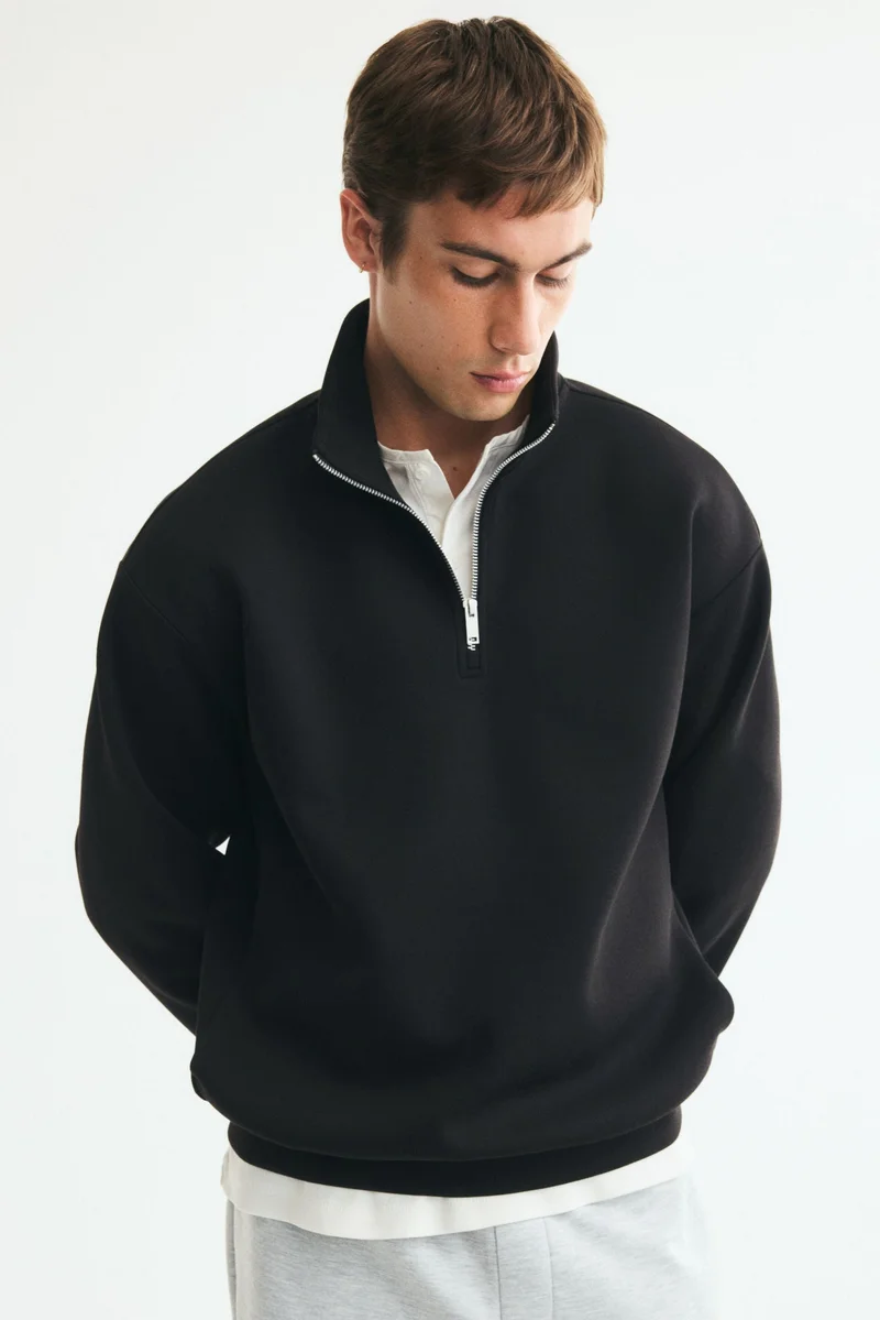 Relaxed Fit Zip-top sweatshirt