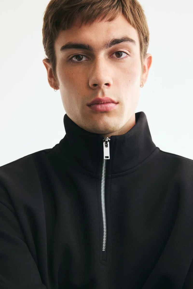 H&M  Relaxed Fit Zip-top sweatshirt for Men | Best Price UAE