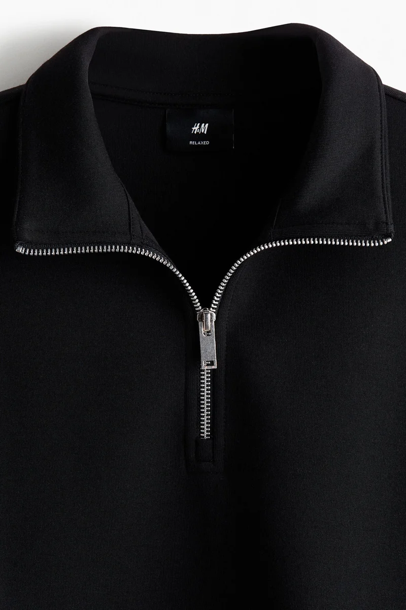 H&M  Relaxed Fit Zip-top sweatshirt for Men | Best Price UAE