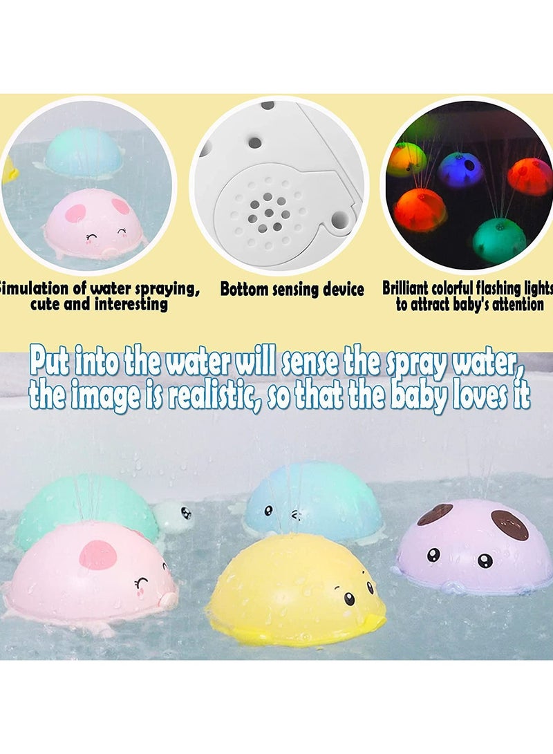 CMGTYYD. لعبة استحمام الأطفال CMGTYYD، لعبة استحمام الأطفال الرضع، ضوء LED ملون مع لعبة استحمام بموسيقى، لعبة رش الماء الحثي، لعبة حوض استحمام بالرش للأطفال الرضع، لعبة حوض استحمام ممتعة وقت الاستحمام، أطفال يحبون الاستحمام (دب) - Image 2
