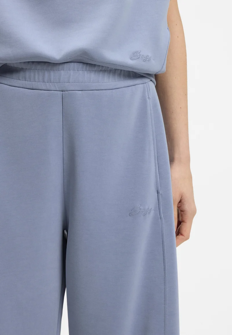 BOSS Blue Balloon-fit tracksuit bottoms with logo embroidery for Women | Best Price UAE