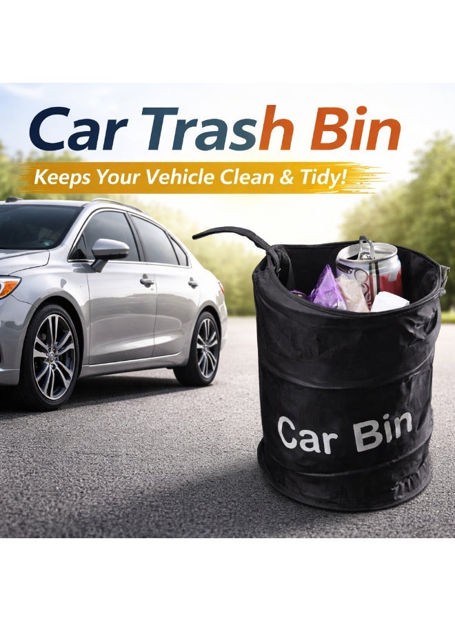 استريكو سلة مهملات السيارة، حاوية تخزين معلقة مقاومة للماء، كيس قمامة داخلي أسود، ملحق تنظيم السيارة - Image 1