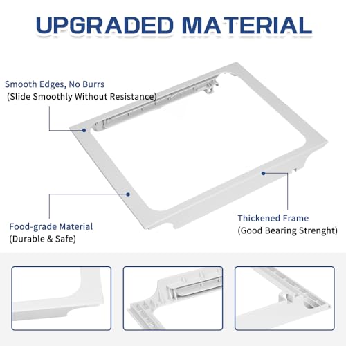 KOZHOM [Upgraded] W10861519 Deli Drawer Hanger, Refrigerator Meat Drawer Shelf Holder for Whirlpool WRT148/WRT311/WRT318, Replaces W10628698, 4382323, AP5999492 - Image 4