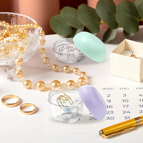 RONRONS Leak Proof Mini Travel Jars, Travel Containers for Creams with Lids and Labels, Travel Bottles Lip Balm Cosmetic for Jewelry Case Toiletries Moisturizer Plastic Small Jar 5 Pcs 10ml - Image 5