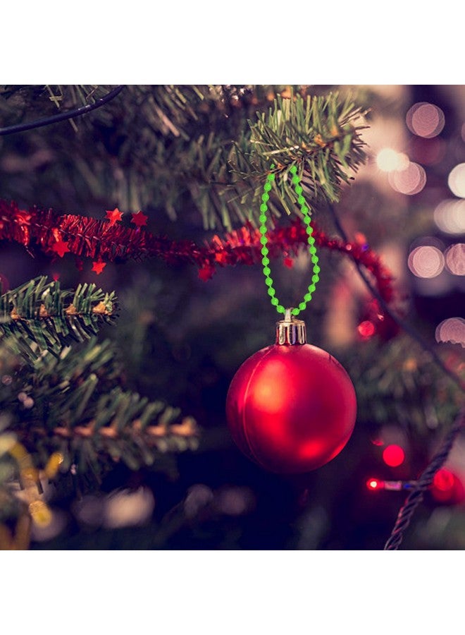 سانيكس 100 قطعة من سلسلة الخرز الكروي السائبة لعلامة الكلب سلسلة معدنية مقاس 4.72 بوصة سلسلة مفاتيح كروية مع موصلات للتعليق زينة عيد الميلاد (مختلط الألوان) - Image 2