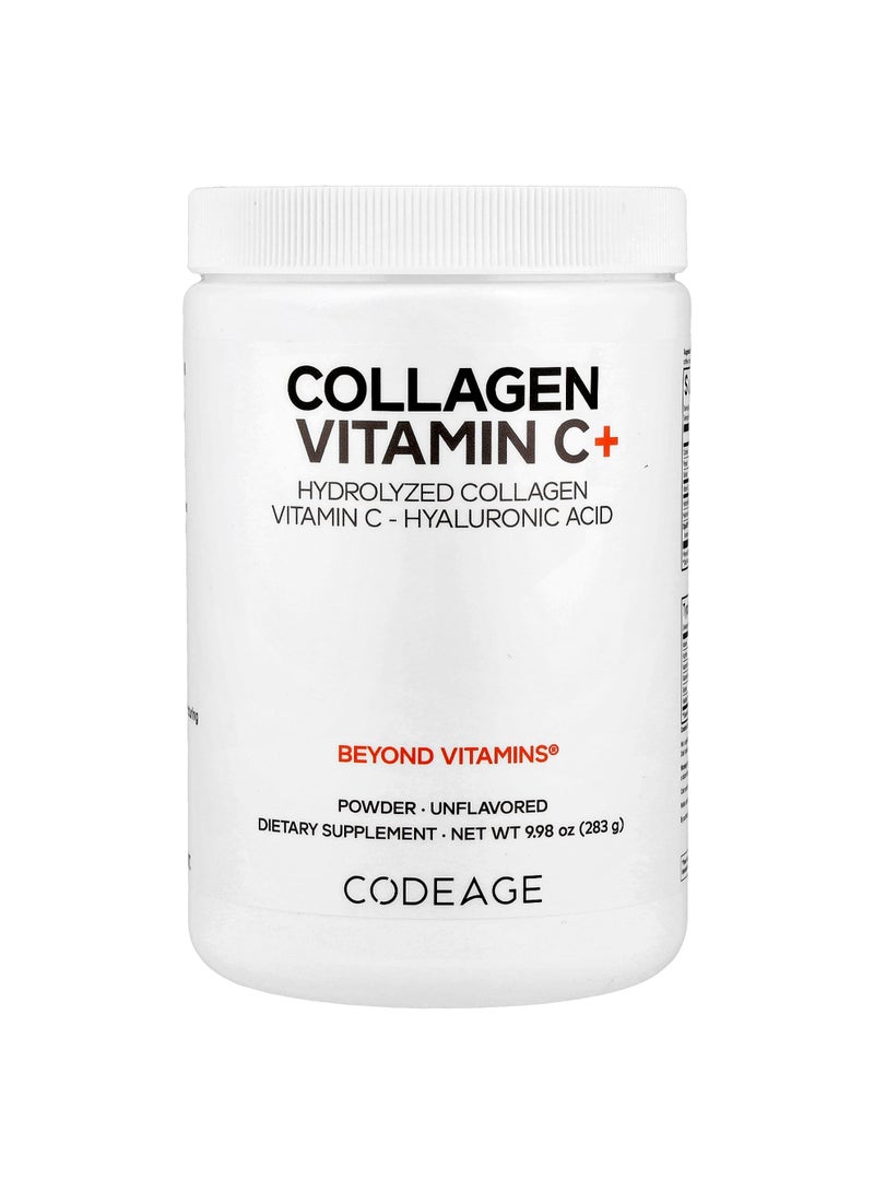 Codeage Collagen Vitamin C+ Powder, Unflavored, 9.98 oz (283 g)