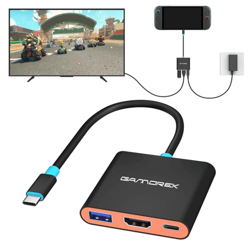 Gamorek Switch 2 Dock, Portable TV Dock for Switch 2 Dock, Support 8K@60Hz, 4K@60Hz HDR,UBS-A, 100W PD Fast Charging for Switch 2/ Switch/Switch OLED - Image 1