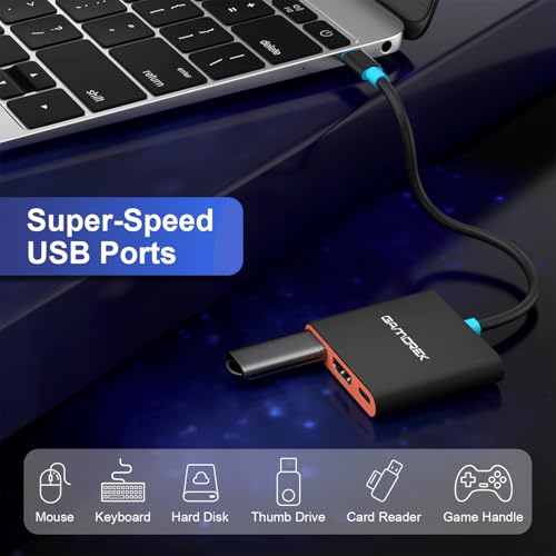 Gamorek Switch 2 Dock, Portable TV Dock for Switch 2 Dock, Support 8K@60Hz, 4K@60Hz HDR,UBS-A, 100W PD Fast Charging for Switch 2/ Switch/Switch OLED - Image 4